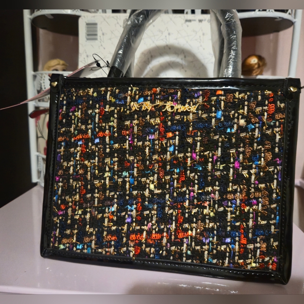 Betsey Johnson Tweed Mini Tote
